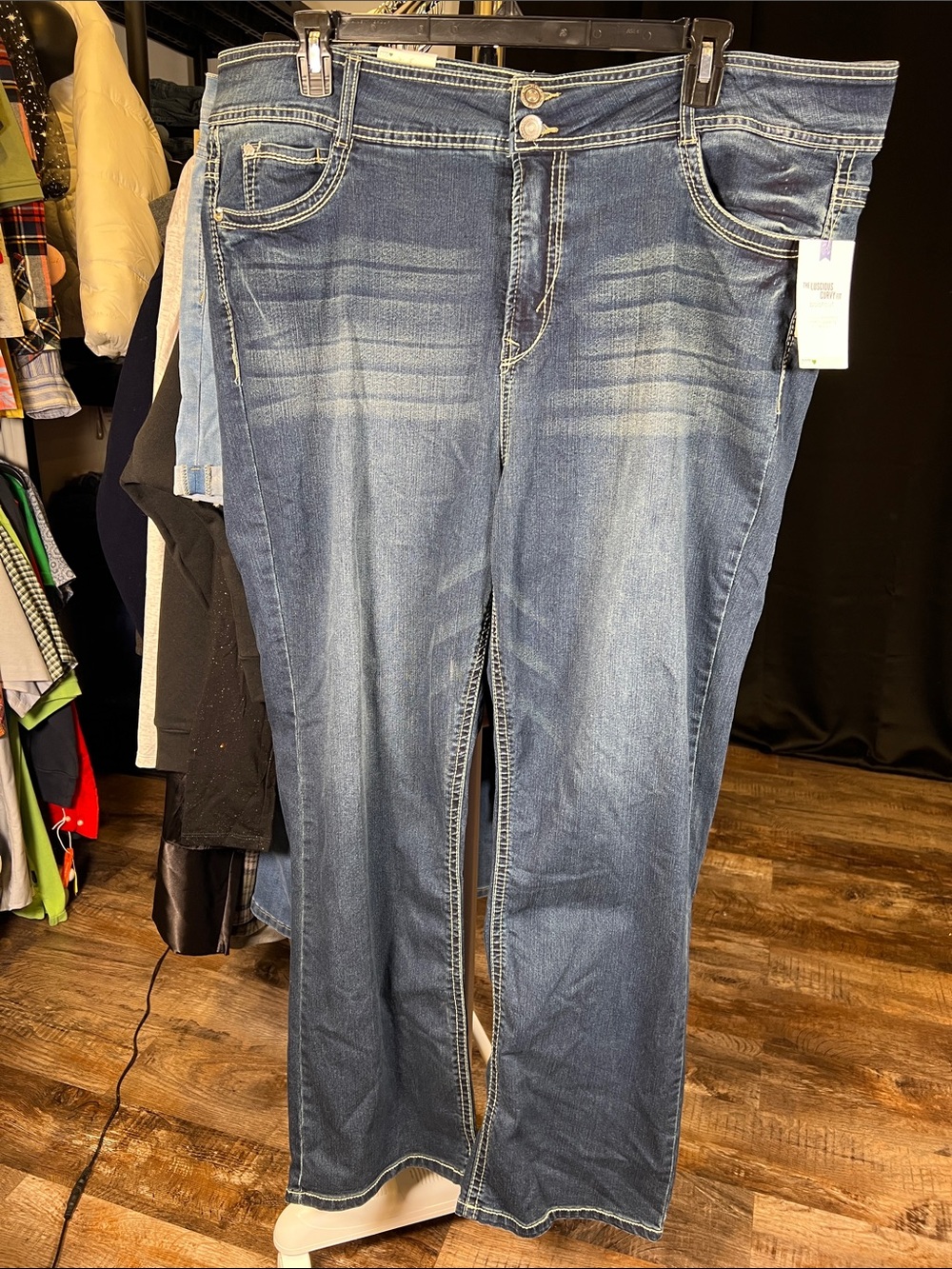 Wallflower Women's Wide-Leg Jeans — Dark Blue Wash